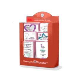 Kit 48 Biglietti Augurali Filosofici Donne con Busta Rosa 6 Frasi Differenti